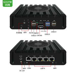 คอมพิวเตอร์อุตสาหกรรม Rock Control พร้อมพอร์ตแลน 4 ช่อง 2.5g กิกะบิต มินิพีซี ระบบปฏิบัติการ Ros ซอฟต์เราเตอร์ - Product Image 2