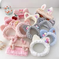 Accessoires de cheveux élastiques de haute qualité bandeau de pêche mignon pour les filles bandeau doux à la mode pour accessoire de douche de maquillage doux