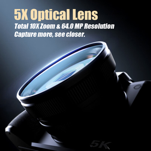 กล้องวินเทจสไตล์มืออาชีพ ซูมออปติคอล โฟกัสอัตโนมัติ วิดีโอ 5K UHD สำหรับวิดีโอบล็อก กล้องเลนส์คู่ ไฟแฟลช กล้อง 5K - Product Image 3