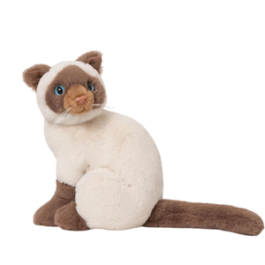 Peluche De Gato Siamés De 30 Cm Tumbado – Felpa Suave Y Transpirable Para Niños Y Coleccionistas