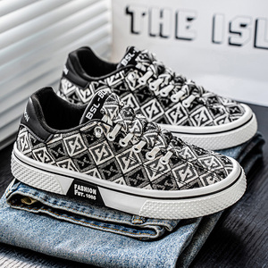 Scarpe da Skate Casual estive traspiranti scarpe da uomo in tela con Design stampato colorato scarpe Casual - Product Image 3