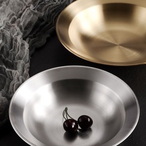 Ciotole in acciaio inossidabile piatti personalizzati zuppa vassoio da portata largo bordo profondo Spaghetti piatti - Product Image 4