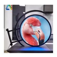 Panneau de boîte à lumière circulaire pour écran de supermarché numérique rond à double épreuve pour magasin de publicité Vente en usine