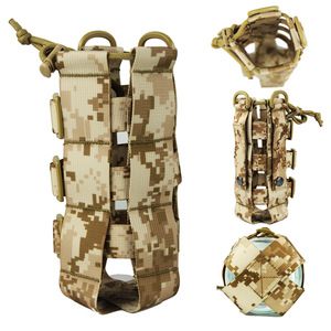 Bolsa táctica para botella de agua Molle, porta hervidor con bolsa de sistema Molle, para deportes al aire libre, senderismo, tácticas, gimnasio, cordón - Product Image 1