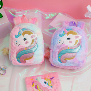 新しいトレンドの学生ギフトスクールバッグソフト軽量トラベルバッグ学校ぬいぐるみユニコーンバックパック女の子用 - Product Image 3