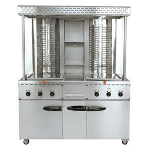 เตาย่างเคบับไฟฟ้าแบบคู่6หัวใช้ในเชิงพาณิชย์แบบแนวตั้งพร้อมตู้ย่างเดี่ยว - Product Image 1