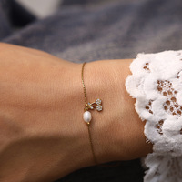 18K verguld roestvrijstalen kersen hanger sieradenset trendy fruitdesign parel ketting armband voor dames