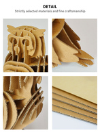Rompecabezas de Búho 3D Ecológico de Cartón, Kit de Manualidades de Papel Cortado con Láser, Juguete Educativo STEM para Niños y Adultos, Decoración, Venta al Por Mayor