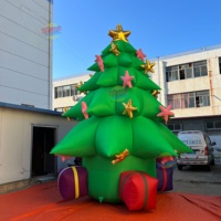 Arbre de Noël gonflable extérieur en tissu Oxford décoration de cour gonflable fabrication d'arbres de Noël publicité gonflables