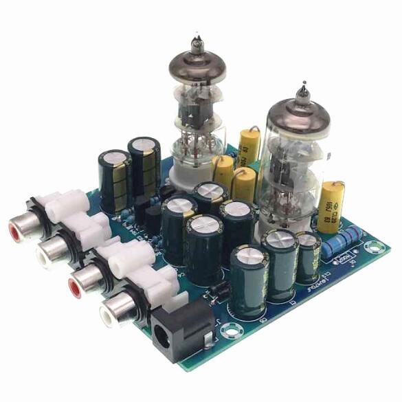 6J1 Tube Fever Pre Amplifier Preamp AMP Pre-Amplifier Board Headphone Buffer DIY Kit Module Stereo Potentiometer AC 12V