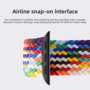 Klassisches Verstellbares Einzel-Schlaufen Elastisches Nylon-Geflochtenes Armband für Apple IWatch Ultra3 S11 10 9 SE 42mm 46mm 49mm - Product Image 5