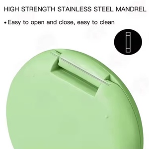 Orthodontic Multi-Purpose Oral Hygiene Products New <b>Slim</b> Thin Dental Round Aligner and Retainer Case with <b>Mirror</b> - Product Image 4