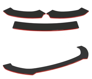 Bốn Phần Phổ Xe Khuếch Tán Phía Trước Lip Phía Trước Bumper Spoiler Cơ Thể Tự Động Kit Màu Đen Phía Trước Spade Màu Đỏ/Màu Xanh/Trắng/Vàng Lưỡi - Product Image 2