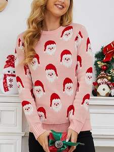 2025 personnalisé unisexe moche <span class=keywords><strong>noël</strong></span> <span class=keywords><strong>pull</strong></span> motif fleuri tricoté vacances <span class=keywords><strong>pull</strong></span> Style décontracté avec Logo avant pour la saison d'hiver - Product Image 3