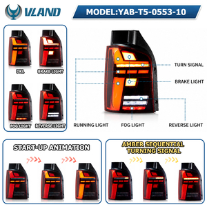 Fanaleria Posteriore LED VLAND, Gruppo Luci Posteriori per <span class=keywords><strong>VW</strong></span> Transporter Multivan <span class=keywords><strong>Caravelle</strong></span> T5 T5.1 2010-2015 - Product Image 2