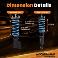 Amortisseurs réglables MaXpeedingrods 24 positions pour Toyota Starlet / Tercel 91-99