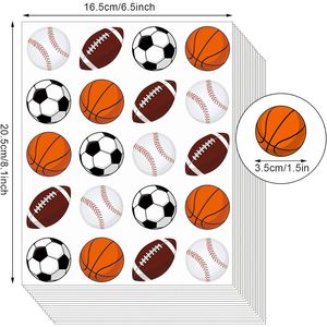 Sports Themed <strong>Party</strong> Favor Stickers Basketball Football Soccer Ball Decals for Birthday Goodie <strong>Bags</strong> Sports Day Goody <strong>Bag</strong> <strong>Fillers</strong> - Product Image 6