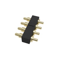 Conector QH Industrial de 4 pines, paso de 3 mm, DIP, pines redondos dorados, conector Pogo Pin de latón para placa PCB, tableta, computadora de escritorio