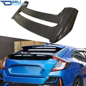 Para Honda Civic Type-R FK7 FK8 MUG con hoja de fibra de carbono en el alerón de cola de pato de techo medio - Product Image 1