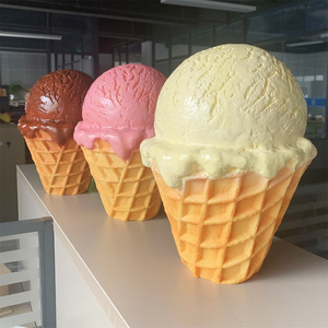 Ornement créatif en forme de cuillère à glace de 11 pouces, mignon, en PVC, pour ranger les pièces de monnaie, cadeau pour enfants, tirelire, modèle alimentaire de Noël - Product Image 2