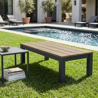 Table de terrasse moderne minimaliste populaire pour l'extérieur, idéale pour les centres de villégiature, les loisirs, la détente et la décoration d'homestay