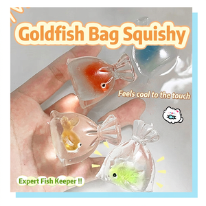 Sac transparent en forme de poisson rouge en TPR, jouet souple à presser - Jouet anti-stress à pincer pour les deux sexes à partir de 14 ans - Product Image 3
