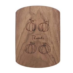 Calabazas Acacia Madera Festiva Otoño Tabla de cortar Cosecha de otoño Bienvenido Otoño Signo Decoración Tabla de cortar - Product Image 3
