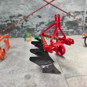 Arado de moldura Lexuan de 3 compartimentos rojo para tractor agrícola, para labranza y preparación del terreno - Product Image 1