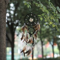 Attrape-rêves artisanal en coquillages naturels à double anneau, décoration murale bohème, carillon éolien pour la maison, la chambre et le jardin