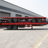 Remorque porte-conteneurs 20 pieds à plateau plat à prix abordable pour camion de transport de marchandises