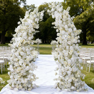 Forniture per Decorazioni Matrimoniali, Fiori Artificiali in Seta Bianca a Forma di Corno per Arco, per Eventi e Design Floreale - Product Image 4