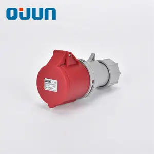 Industrial Plug konektor pabrik Cina pabrik 32amp 5pin OEM Linor gitar listrik Amphenol Eco Mate Plug merah dan abu-abu