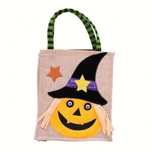 Bolsas de Regalo de Halloween Transfronterizas, Bolsas de Tela No Tejida con Adornos Decorativos, Diseño de Dulces y Calabazas, Artículos Festivos - Product Image 4