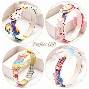Princess Bow Hair Clip <b>Kit</b> Girls <b>DIY</b> Headbands Ribbon Butterfly Gem Sticker Handmade Design Present Supplier Box - Product Image 3