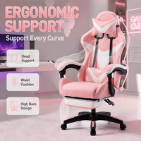 Chaise de gaming industrielle AOR avec dossier en cuir, base pivotante, roulettes entièrement noires de 50 mm, vérin pneumatique de 100 mm de 2e niveau, vente en gros usine