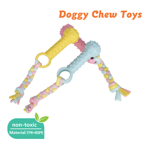 แท่งทำความสะอาดฟันรูปกระดูกพร้อมที่จับเชือกของเล่นสำหรับสุนัขเคี้ยวไม่มีกลิ่นเป็นมิตรกับสิ่งแวดล้อม - Product Image 6