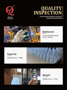 18 anni all'ingrosso trasparente classico vuoto smerigliato 250 500 ml vetro Vodka Gin Rum Whisky Tequila bottiglia di liquore con sughero di legno - Product Image 6