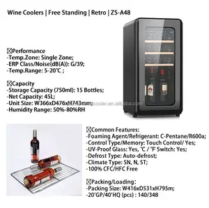 Compre una nevera de vino independiente con enfriador de vino para refrigeradores de almacenamiento de vino