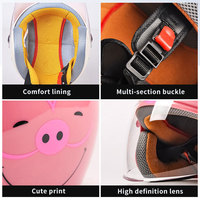Nouveaux casques de moto pour enfants, casques ouverts, sécurité, matériau ABS, jet, quatre saisons, fermeture rapide