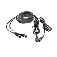 Personnalisé GX12 4 Pin Aviation 2 femelle à 2 mâle prise câble caméra vidéo Audio câble d'extension pour DEUX VÉHICULE CCTV caméra DVR