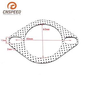 Junta de escape universal CNSPEED de 2.5 pulgadas ovalada con diámetro interior de 62.5 mm y dos orificios para reemplazo y reparación - Product Image 5