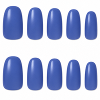 Faux ongles à presser longs et brillants bleu Klein, couvrance totale, vente en gros, marque privée