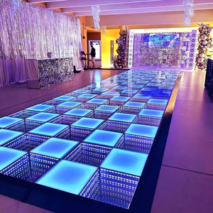SMOOTH Disco Wedding Wireless Magnetic Infinite Vision 3D LED Dance Floor Magnetic Splicing <b>Stage</b> Dance Floor - Product Image 6