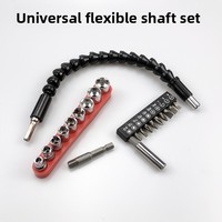 Perceuse sans fil, tournevis électrique, jeu de douilles à tige flexible universelle, tige d'extension métallique multifonctionnelle, violet