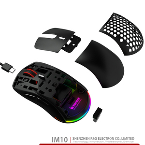 Trọng lượng nhẹ không dây chuột chơi game, chế độ kép Type-C có dây/2.4G Chuột không dây, lập trình macro Gamer chuột với RGB - Product Image 2