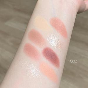 Coeur <span class=keywords><strong>Fard</strong></span> <span class=keywords><strong>À</strong></span> Paupières Blush Surligneur Palette Caramel Rose Brun Terre Tons Tout En Un Maquillage - Product Image 6