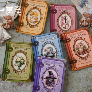 Confezione da 30 adesivi decorativi in carta da libro mastro fai da te di cui 6 serie con personaggi Scrapbook a tema tempo - Product Image 3