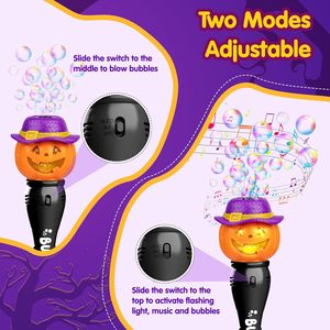 Baguette Lumineuse à Bulles et Citrouille Fantôme pour <span class=keywords><strong>Halloween</strong></span>, Pistolet à Bulles, Jouet de Fête pour Enfant, <span class=keywords><strong>Jeu</strong></span> de Plein Air - Product Image 3