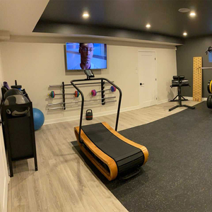 Portable Self-Powered Curved Wood <b>Auto</b> Incline Speed for Home Gym LED Screen Displaying Calories WD-CT-400 100% Mechanical Drive - Product Image 1