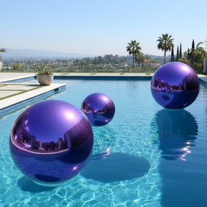 Khổng lồ <span class=keywords><strong>Inflatable</strong></span> 5m không thấm nước kim loại sáng bóng gương bóng bóng PVC nổi Sphere tổ chức sự kiện Đảng trang trí tùy chỉnh đạo cụ sân khấu - Product Image 3